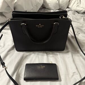 Kate Spade Black Satchel and Wallet Set